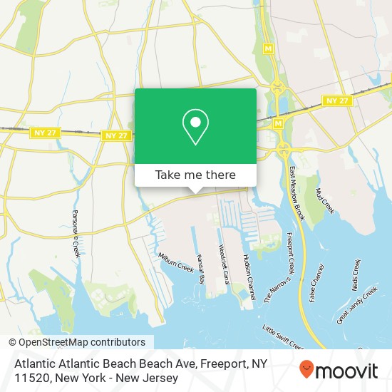 Mapa de Atlantic Atlantic Beach Beach Ave, Freeport, NY 11520