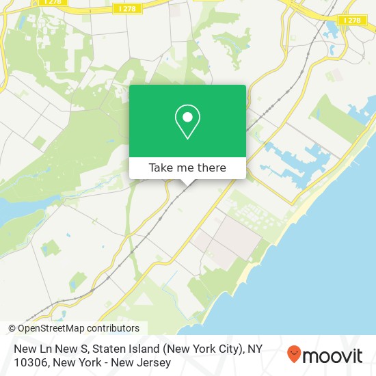 Mapa de New Ln New S, Staten Island (New York City), NY 10306