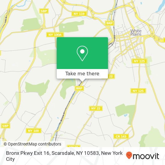 Mapa de Bronx Pkwy Exit 16, Scarsdale, NY 10583