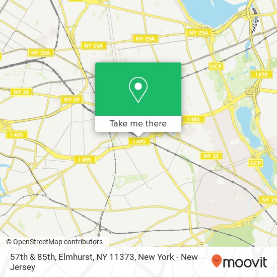 57th & 85th, Elmhurst, NY 11373 map