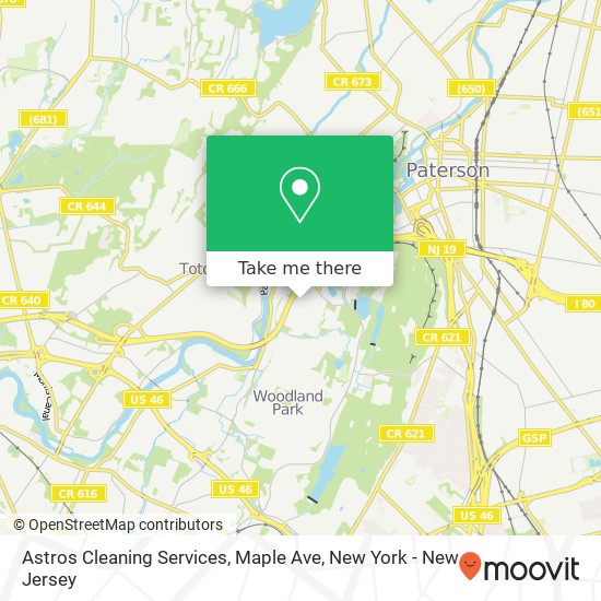 Astros Cleaning Services, Maple Ave map