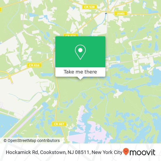 Mapa de Hockamick Rd, Cookstown, NJ 08511