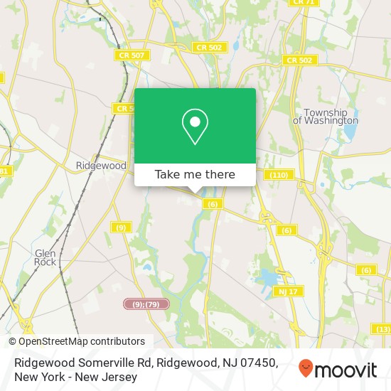 Mapa de Ridgewood Somerville Rd, Ridgewood, NJ 07450
