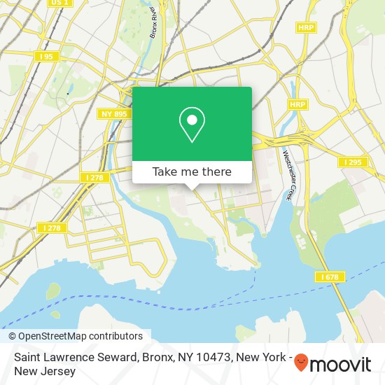 Mapa de Saint Lawrence Seward, Bronx, NY 10473