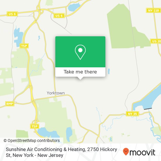 Mapa de Sunshine Air Conditioning & Heating, 2750 Hickory St