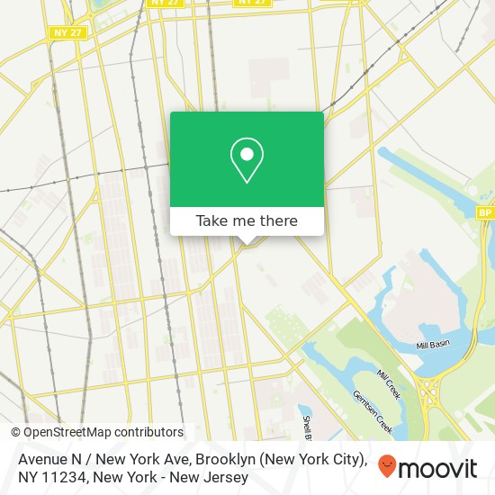 Avenue N / New York Ave, Brooklyn (New York City), NY 11234 map