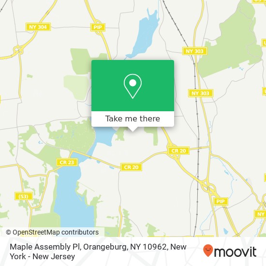 Mapa de Maple Assembly Pl, Orangeburg, NY 10962