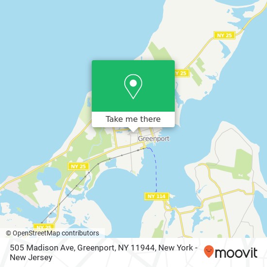 Mapa de 505 Madison Ave, Greenport, NY 11944