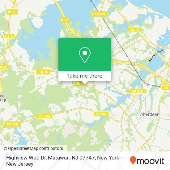 Highview Woo Dr, Matawan, NJ 07747 map