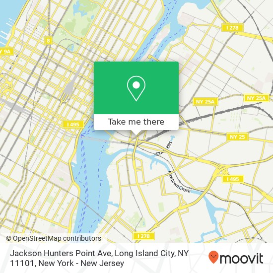 Mapa de Jackson Hunters Point Ave, Long Island City, NY 11101