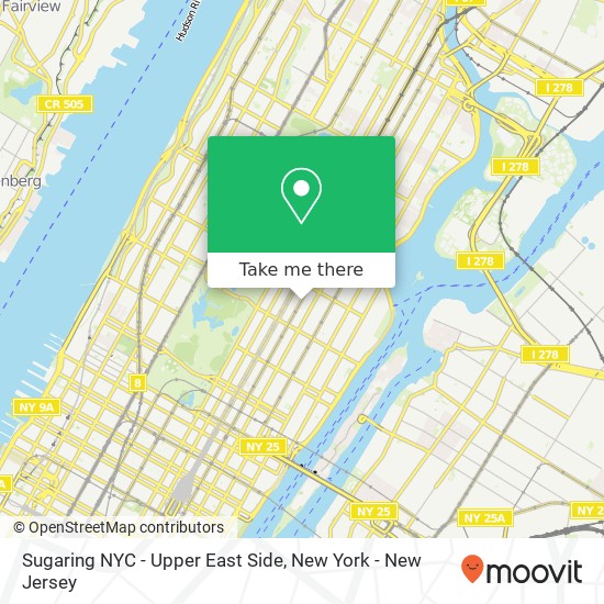 Mapa de Sugaring NYC - Upper East Side