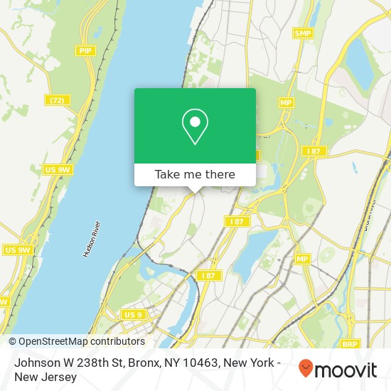 Mapa de Johnson W 238th St, Bronx, NY 10463