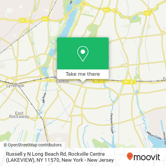 Russell y N Long Beach Rd, Rockville Centre (LAKEVIEW), NY 11570 map