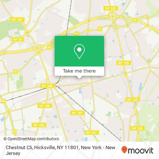 Mapa de Chestnut Cli, Hicksville, NY 11801