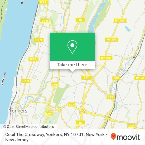 Mapa de Cecil The Crossway, Yonkers, NY 10701