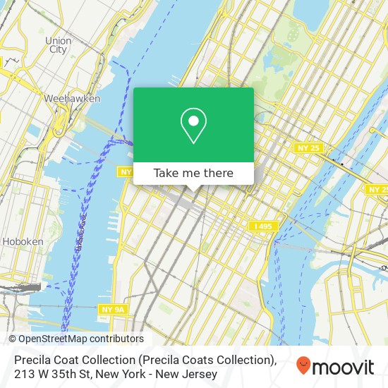 Mapa de Precila Coat Collection (Precila Coats Collection), 213 W 35th St