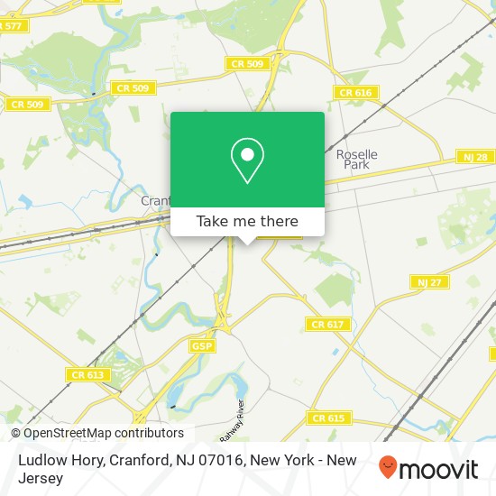 Ludlow Hory, Cranford, NJ 07016 map