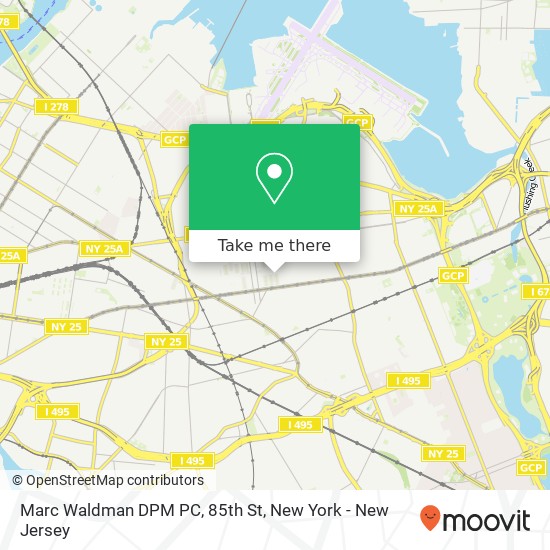 Mapa de Marc Waldman DPM PC, 85th St