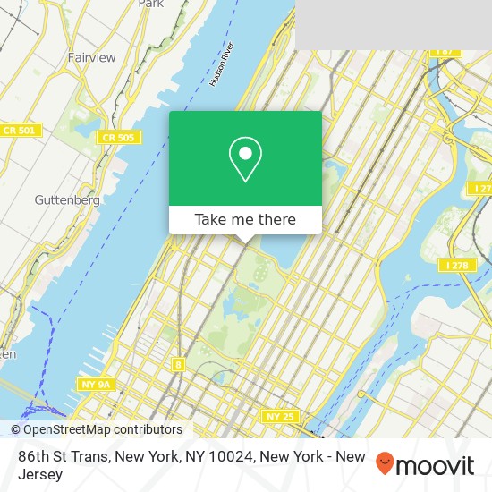 86th St Trans, New York, NY 10024 map