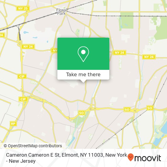 Mapa de Cameron Cameron E St, Elmont, NY 11003
