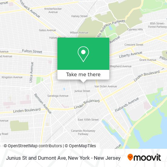 Mapa de Junius St and Dumont Ave