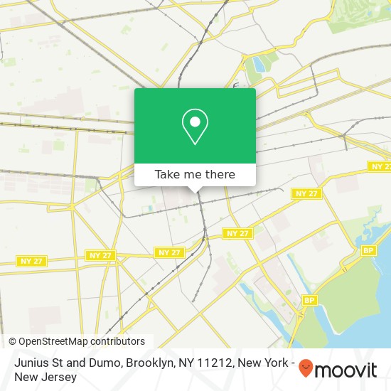 Junius St and Dumo, Brooklyn, NY 11212 map