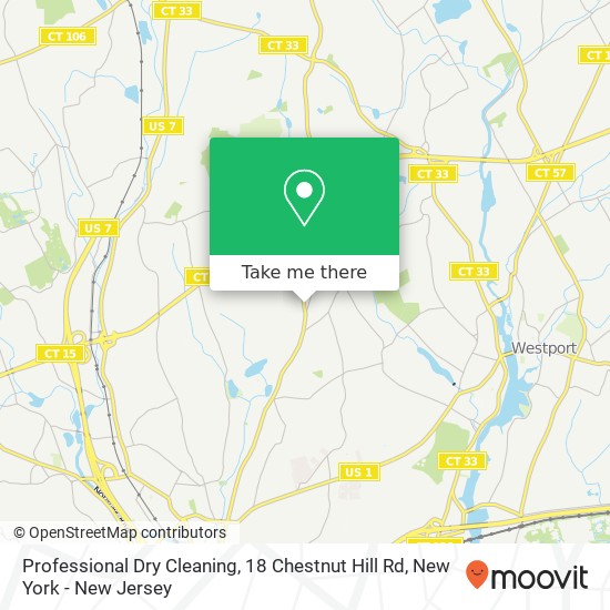 Professional Dry Cleaning, 18 Chestnut Hill Rd map