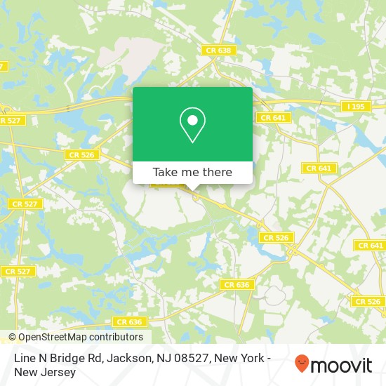 Mapa de Line N Bridge Rd, Jackson, NJ 08527