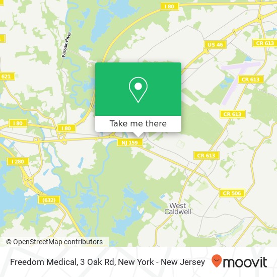 Freedom Medical, 3 Oak Rd map