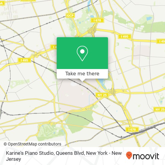 Karine's Piano Studio, Queens Blvd map