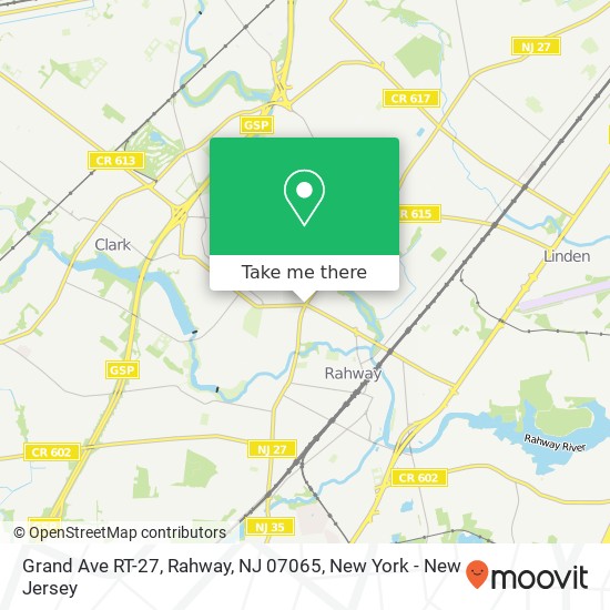 Mapa de Grand Ave RT-27, Rahway, NJ 07065