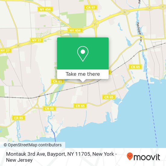 Mapa de Montauk 3rd Ave, Bayport, NY 11705
