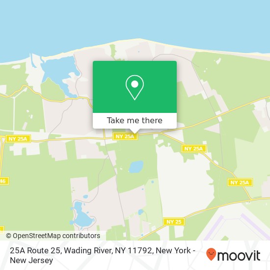 Mapa de 25A Route 25, Wading River, NY 11792