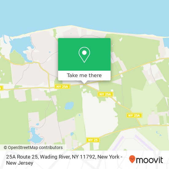 Mapa de 25A Route 25, Wading River, NY 11792