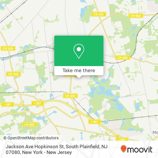 Jackson Ave Hopkinson St, South Plainfield, NJ 07080 map