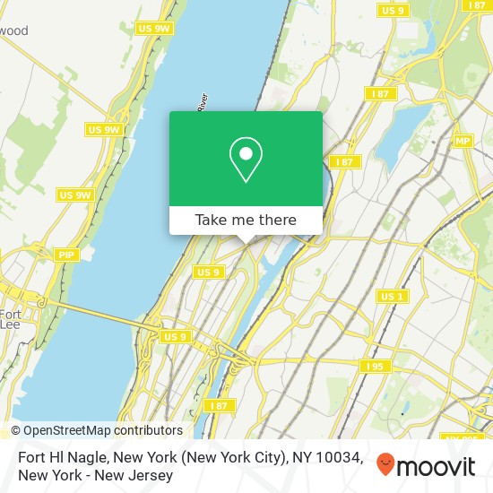 Fort Hl Nagle, New York (New York City), NY 10034 map