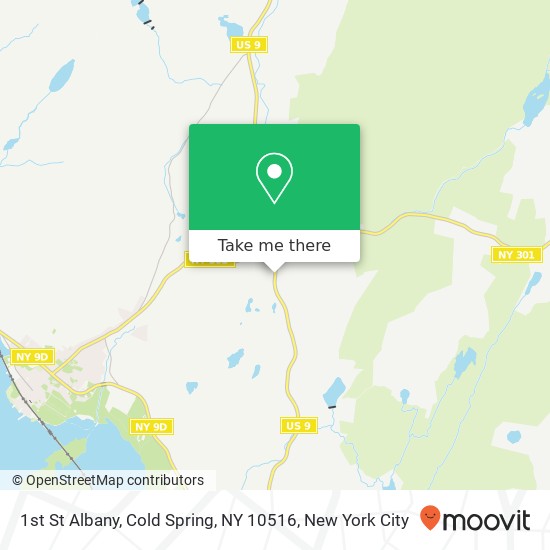 Mapa de 1st St Albany, Cold Spring, NY 10516