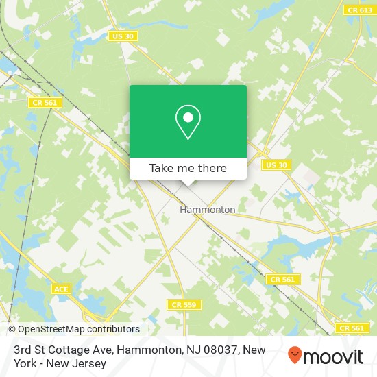 3rd St Cottage Ave, Hammonton, NJ 08037 map