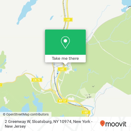 Mapa de 2 Greenway W, Sloatsburg, NY 10974