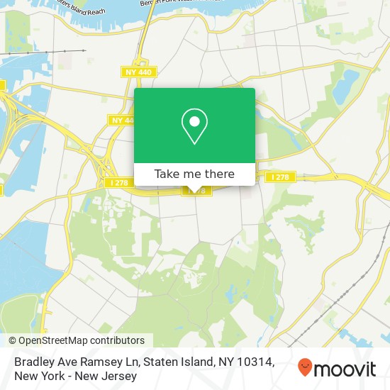 Mapa de Bradley Ave Ramsey Ln, Staten Island, NY 10314