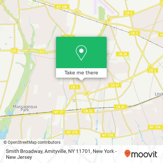 Mapa de Smith Broadway, Amityville, NY 11701