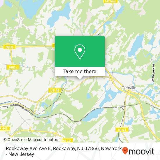 Mapa de Rockaway Ave Ave E, Rockaway, NJ 07866
