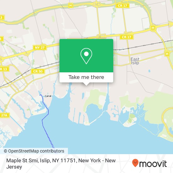 Mapa de Maple St Smi, Islip, NY 11751