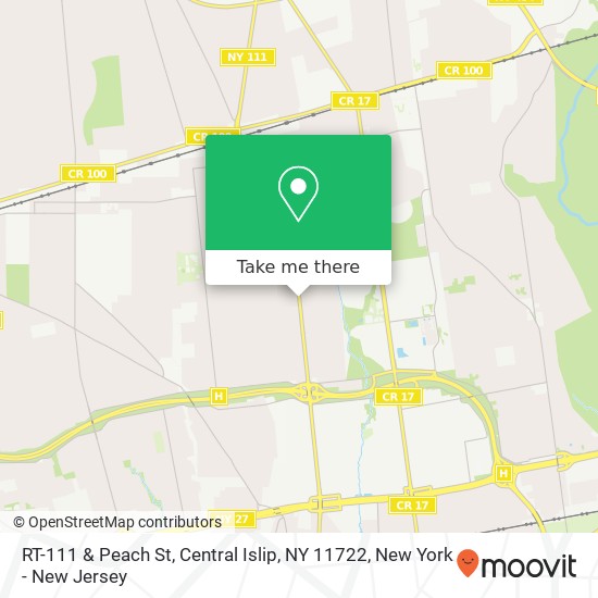 RT-111 & Peach St, Central Islip, NY 11722 map