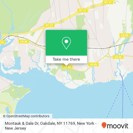 Mapa de Montauk & Dale Dr, Oakdale, NY 11769