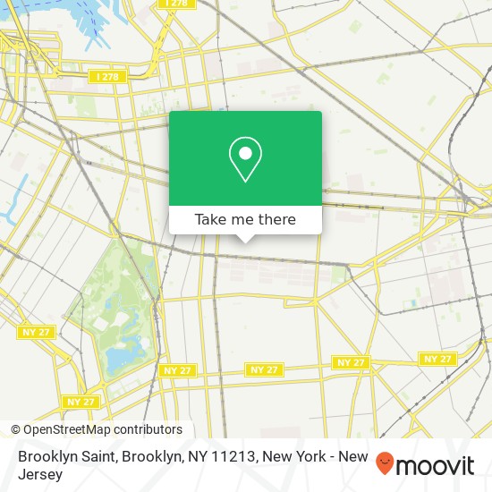 Mapa de Brooklyn Saint, Brooklyn, NY 11213