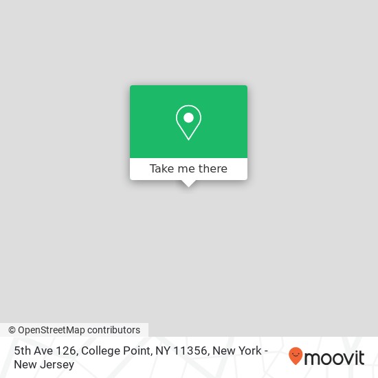 Mapa de 5th Ave 126, College Point, NY 11356