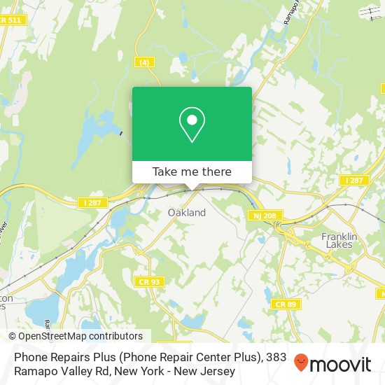 Mapa de Phone Repairs Plus (Phone Repair Center Plus), 383 Ramapo Valley Rd