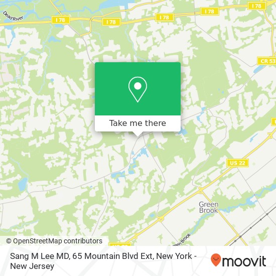 Sang M Lee MD, 65 Mountain Blvd Ext map