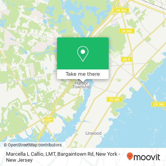 Mapa de Marcella L Callio, LMT, Bargaintown Rd